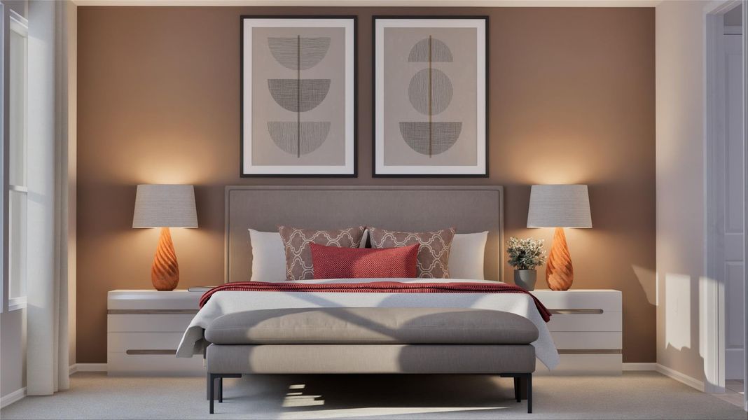 Furnished interior view inside a new home in Bridgeland, Cypress (Image 31).