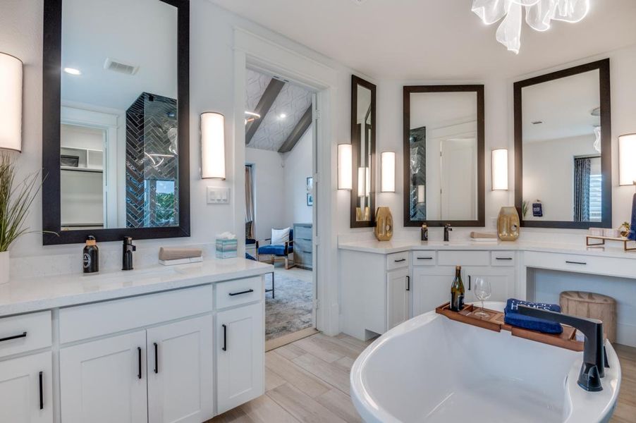 Furnished interior view inside a new home in Grand Braniff Park, Irving (Image 10).