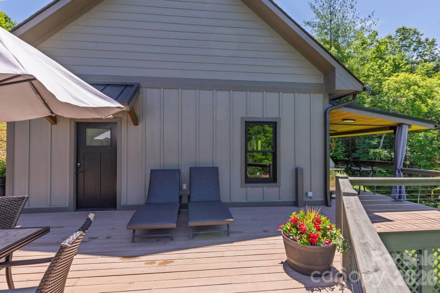 Open Air Deck between Garage and Main House