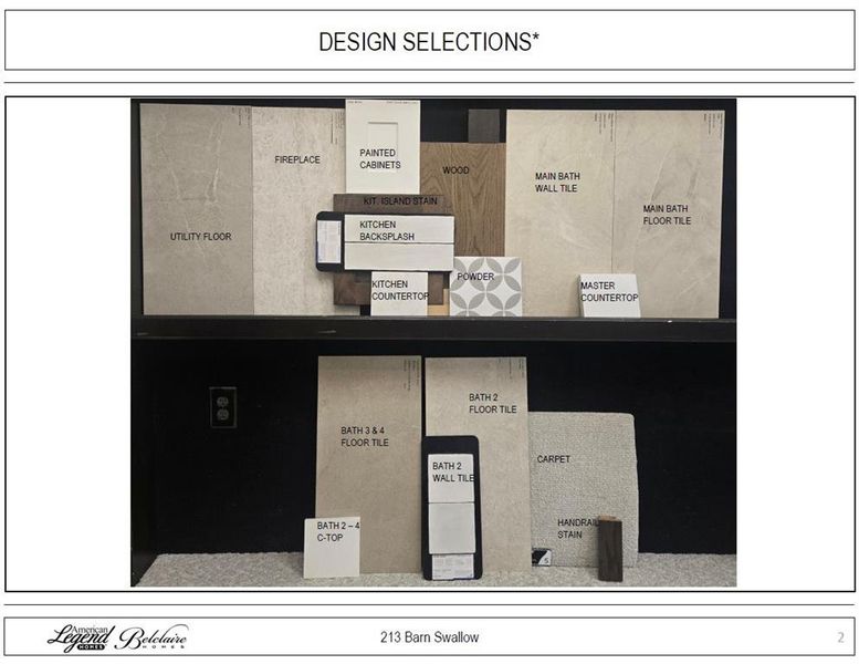 Representative photo of design selections for 213 Barn Swallow