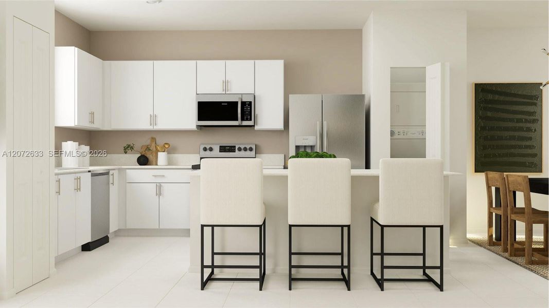 Furnished interior view inside a new home in Le Jardine, Florida City (Image 2).