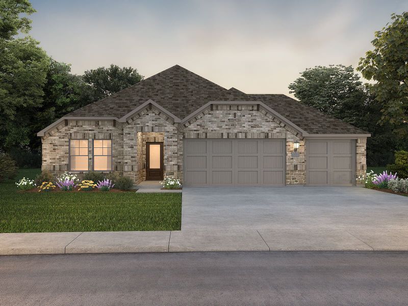 Representative exterior photo of a completed home built from the The Inwood by Meritage Homes in Parks at Foster Crossing - Premier Series, Anna, TX (Image 1). Representative exterior photo of a completed home built from the The Inwood by Meritage Homes in Parks at Foster Crossing - Premier Series, Anna, TX (Image 1).