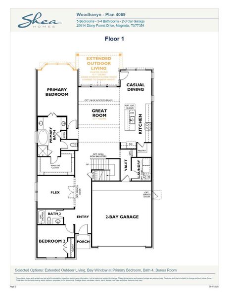 2D floor plan layout of this home in , Magnolia, TX (Image 3).
