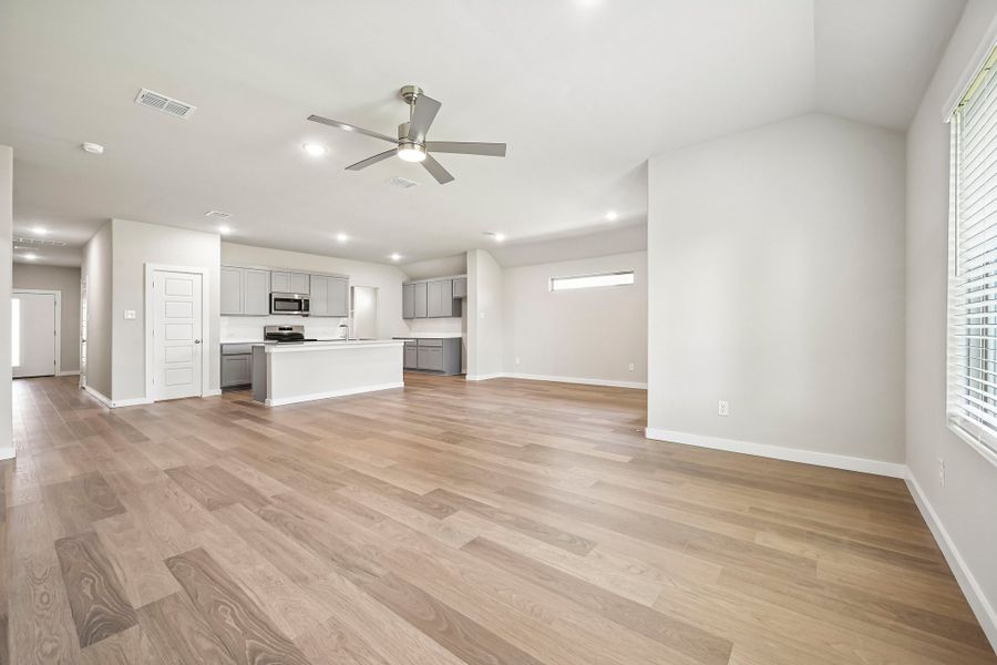 Open Concept in the Harrison home plan by Trophy Signature Homes