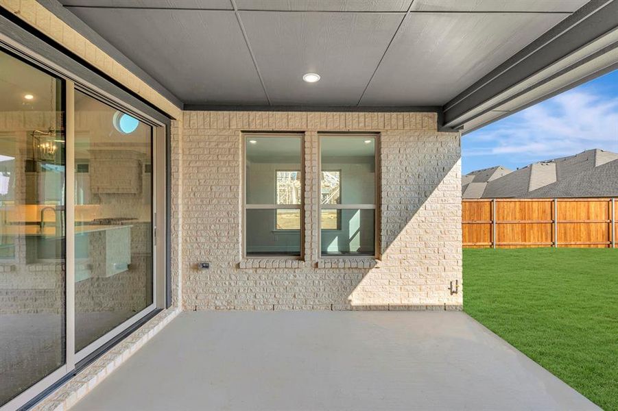 Exterior details and patio area of a home in Sterling Greene, Arlington (Image 24). Exterior details and patio area of a home in Sterling Greene, Arlington (Image 24).