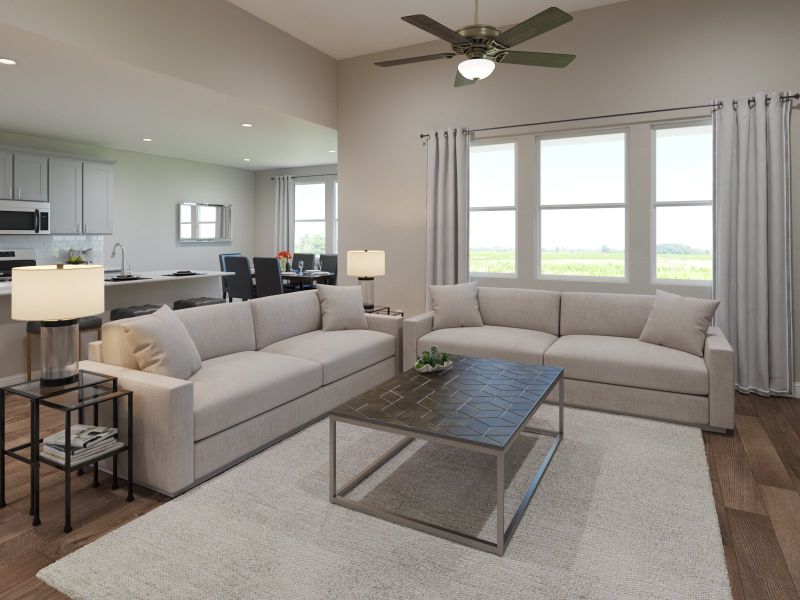 Furnished interior view inside a new home in Lakehaven - Premier Series, Farmersville (Image 4).
