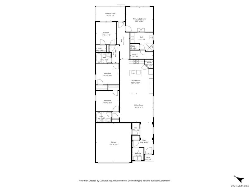 2D floor plan layout of this home in Legacy at Lake Dunlap, New Braunfels, TX (Image 4).