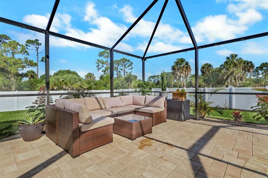Exterior details and patio area of a home in , North Port (Image 25).