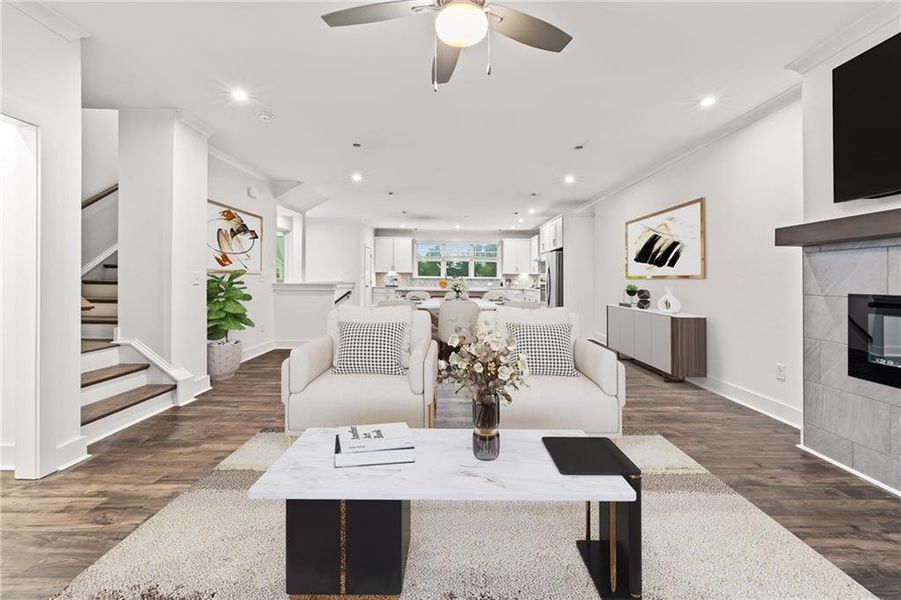 Furnished interior view inside a new home in Avondale Park: Townes, Avondale Estates (Image 14).