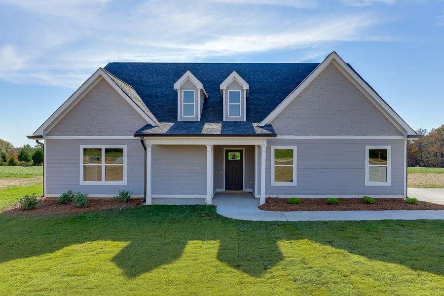 Front exterior of a new home in , Hartwell, GA, highlighting curb appeal (Image 1). Front exterior of a new home in , Hartwell, GA, highlighting curb appeal (Image 1).