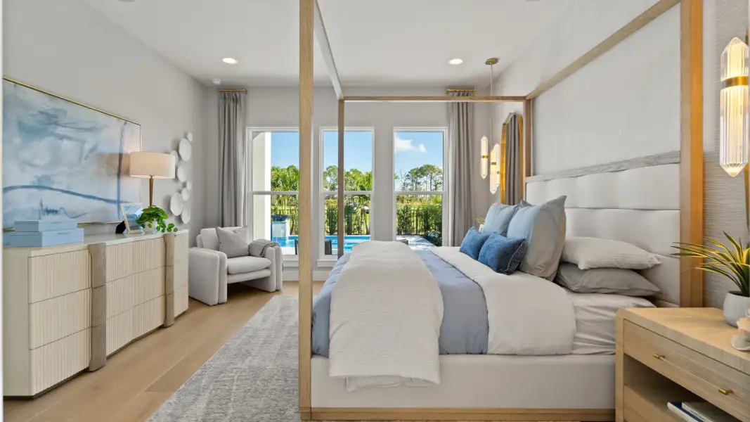 Furnished interior view inside a new home in Glynlea Country Club, Port St. Lucie (Image 9).