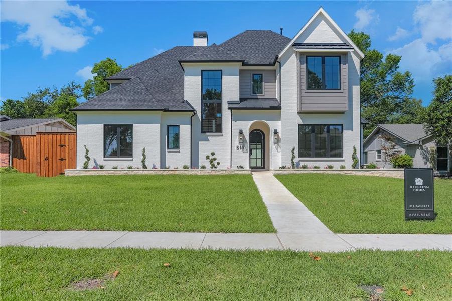 Front exterior of a new home in , Richardson, TX, highlighting curb appeal (Image 1).