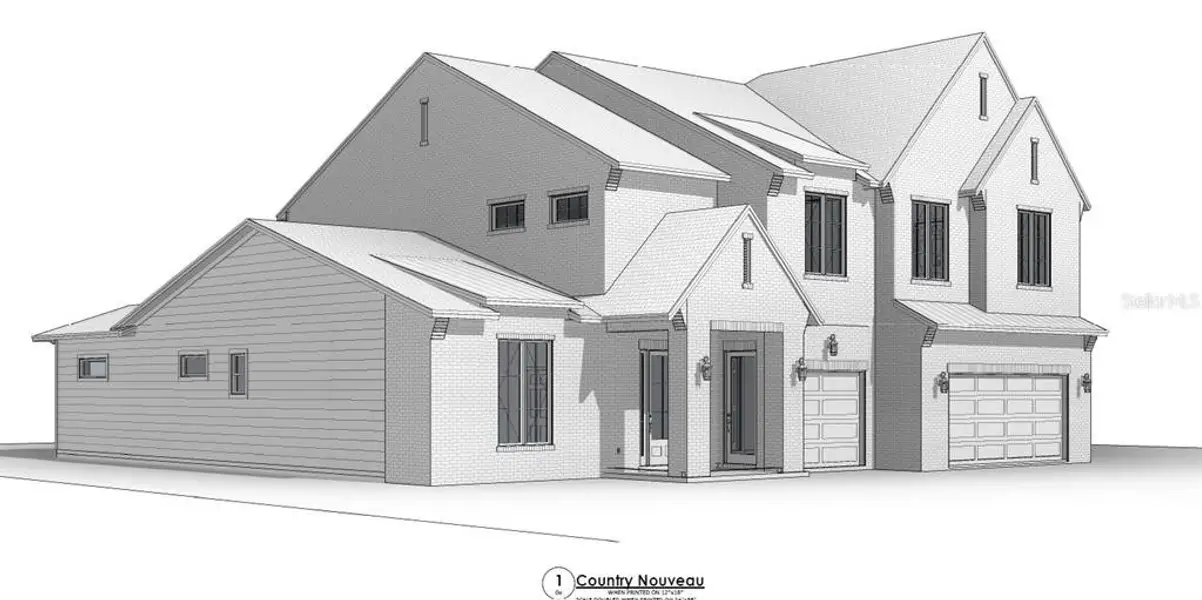 Exterior rendering of this home design in Laureate Village, Newberry, FL (Image 2). Exterior rendering of this home design in Laureate Village, Newberry, FL (Image 2).