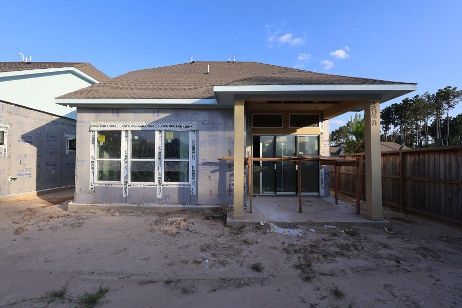 In-progress construction of a new home in The Highlands - Grove Collection, Porter, TX (Image 21).