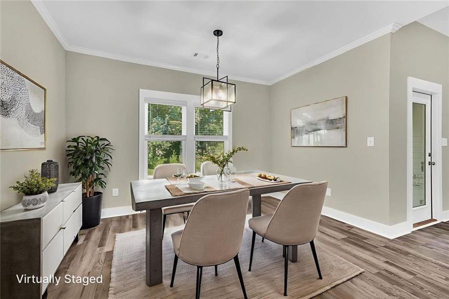 Furnished interior view inside a new home in , Macon (Image 12).