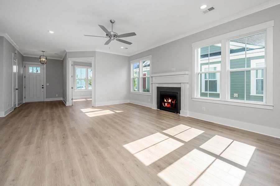 Representative unfurnished interior of a home built from the York by Homes by Dickerson in Nexton, Summerville (Image 13). Representative unfurnished interior of a home built from the York by Homes by Dickerson in Nexton, Summerville (Image 13).