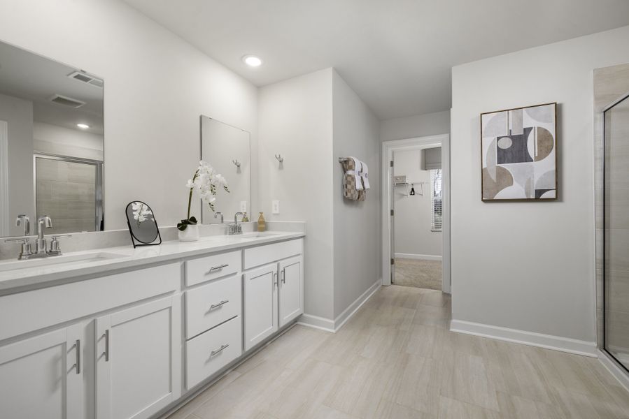 Furnished interior view inside a new home in The Farm at Wells Creek - Signature Collection, Gray Court (Image 7).