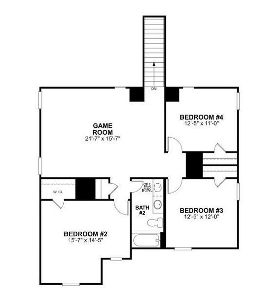 2D floor plan layout of this home in Magnolia Ridge, Magnolia, TX (Image 5).
