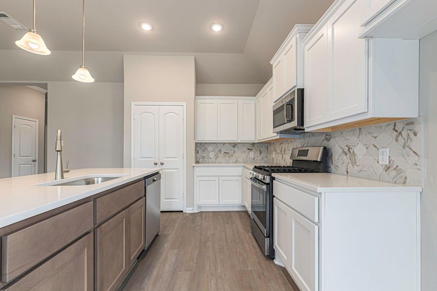 Furnished interior view inside a new home in , Bay City (Image 10). Furnished interior view inside a new home in , Bay City (Image 10).