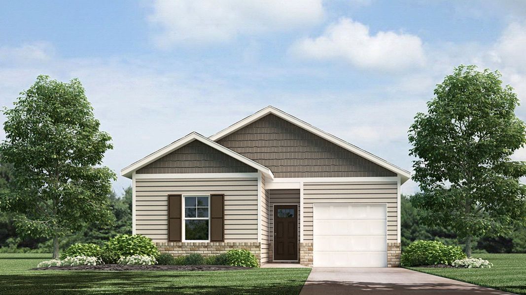 Front exterior of a new home in Battle Ridge, Jefferson City, TN, highlighting curb appeal (Image 1).