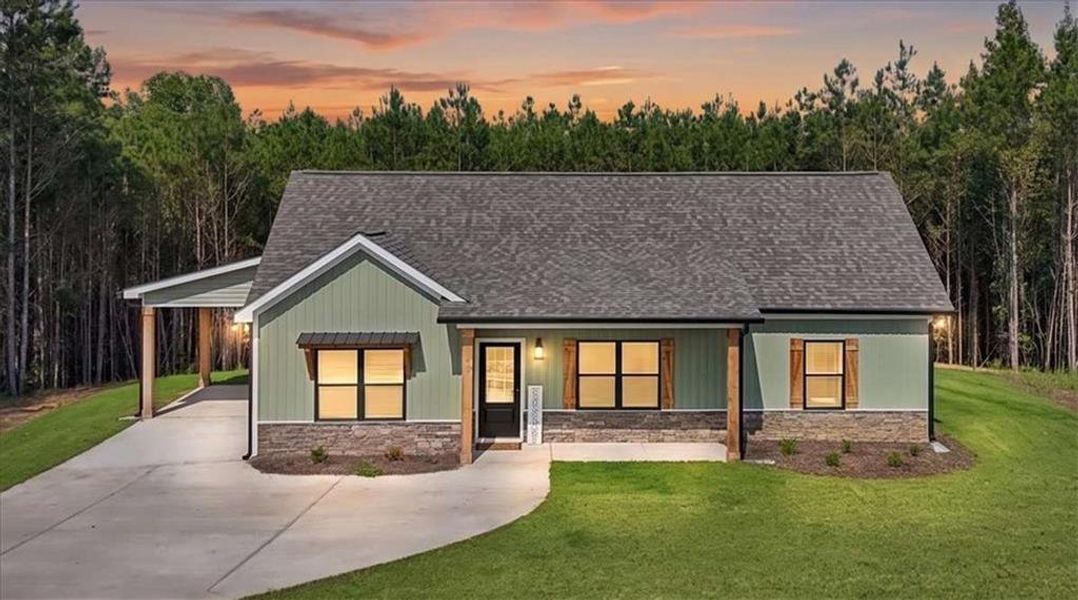 Front exterior of a new home in , Tallapoosa, GA, highlighting curb appeal (Image 22).