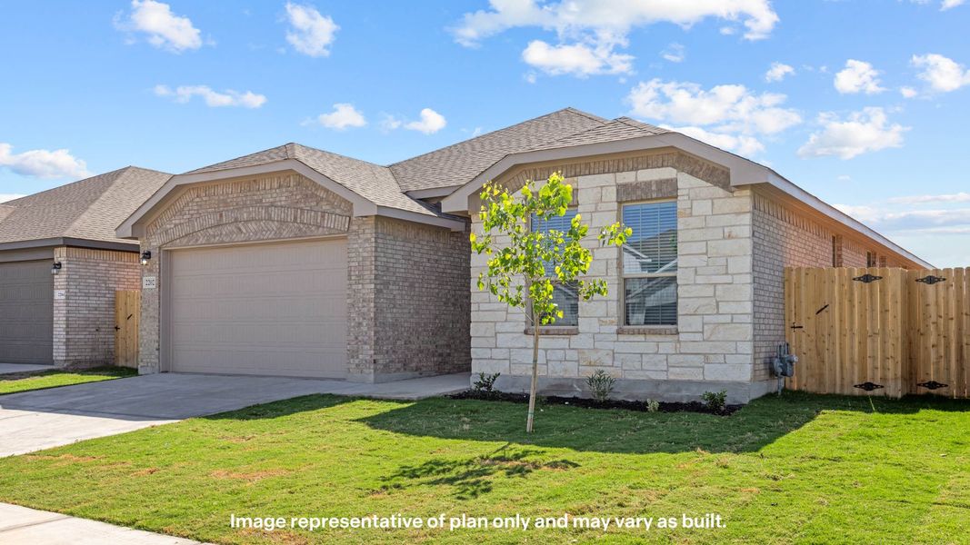 Front exterior of a new home in Northwest Passage, Midland, TX, highlighting curb appeal (Image 16). Front exterior of a new home in Northwest Passage, Midland, TX, highlighting curb appeal (Image 16).