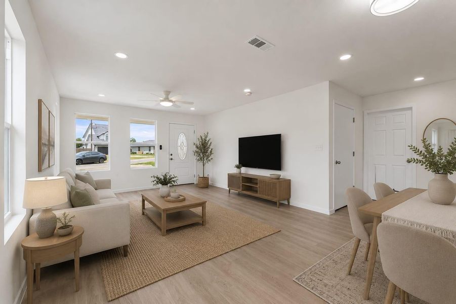 Furnished interior view inside a new home in , Cleveland (Image 12).
