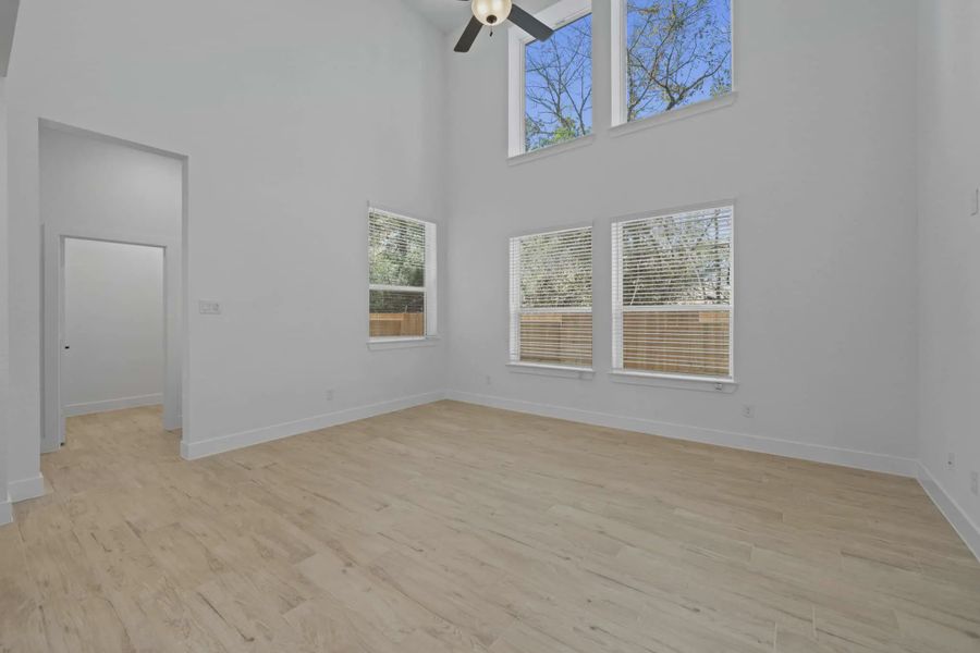 Representative unfurnished interior of a home built from the San Francisco by Chesmar Homes in The Woodlands Hills, Willis (Image 37). Representative unfurnished interior of a home built from the San Francisco by Chesmar Homes in The Woodlands Hills, Willis (Image 37).