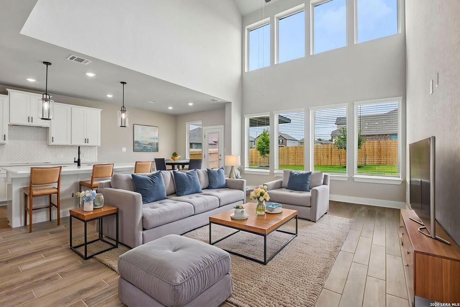 Furnished interior view inside a new home in Fox Falls, Boerne (Image 4). Furnished interior view inside a new home in Fox Falls, Boerne (Image 4).