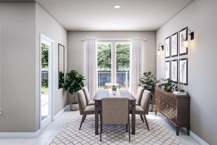 Furnished interior view inside a new home in Mason Woods, Cypress (Image 11).