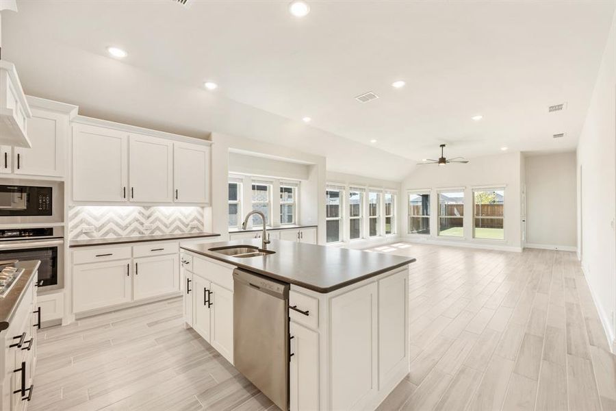 Furnished interior view inside a new home in Devonshire Classic 50-55, Forney (Image 10). Furnished interior view inside a new home in Devonshire Classic 50-55, Forney (Image 10).