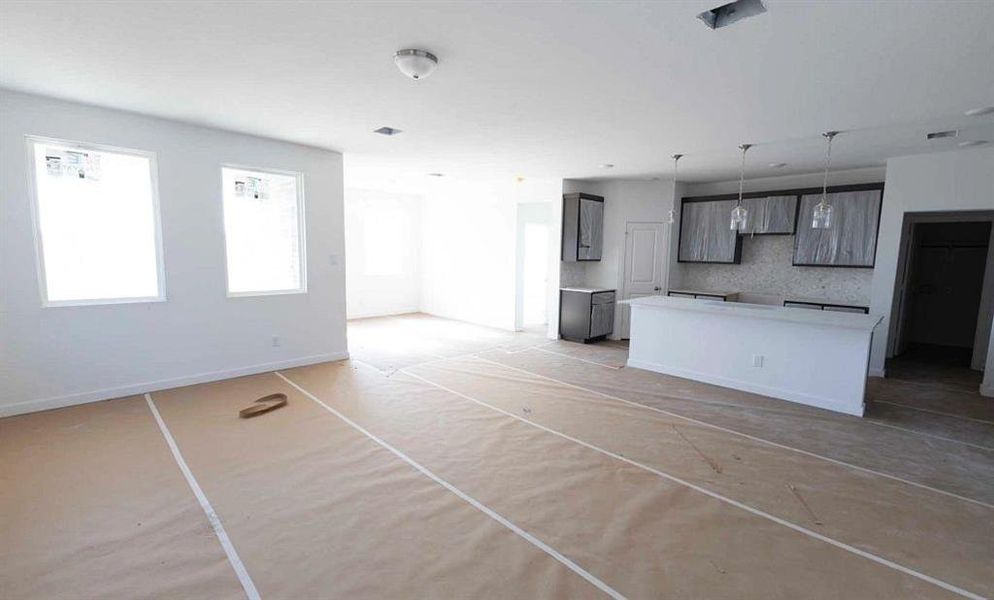 Open Kitchen-Living-Dining Room Construction Progress