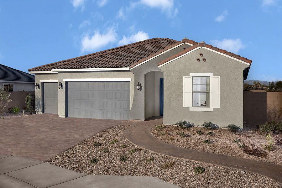 Representative exterior photo of a completed home built from the Blush by Mattamy Homes in Las Ventanas, Goodyear, AZ (Image 25). Representative exterior photo of a completed home built from the Blush by Mattamy Homes in Las Ventanas, Goodyear, AZ (Image 25).