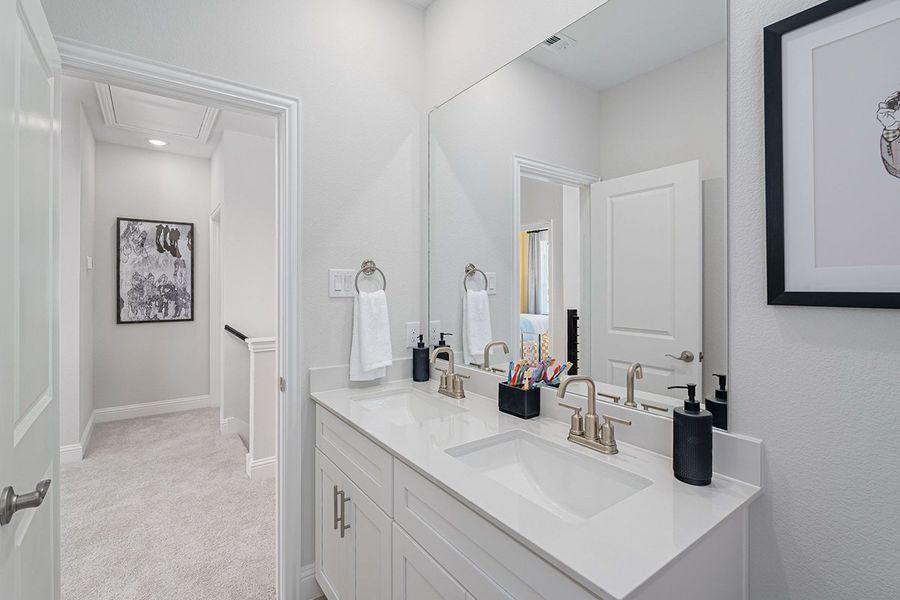 Representative furnished interior of a home built from the Aubrey by Landon Homes in Dominion at Brookhollow, Prosper (Image 37).