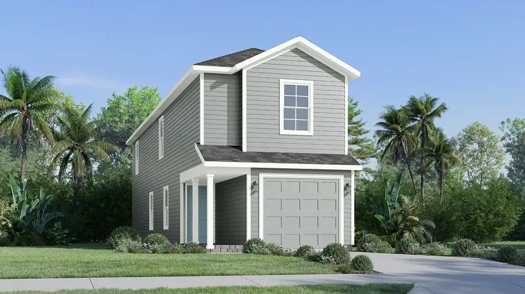 Front exterior of a new home in Pioneer Ranch, Ocala, FL, highlighting curb appeal (Image 1). Front exterior of a new home in Pioneer Ranch, Ocala, FL, highlighting curb appeal (Image 1).