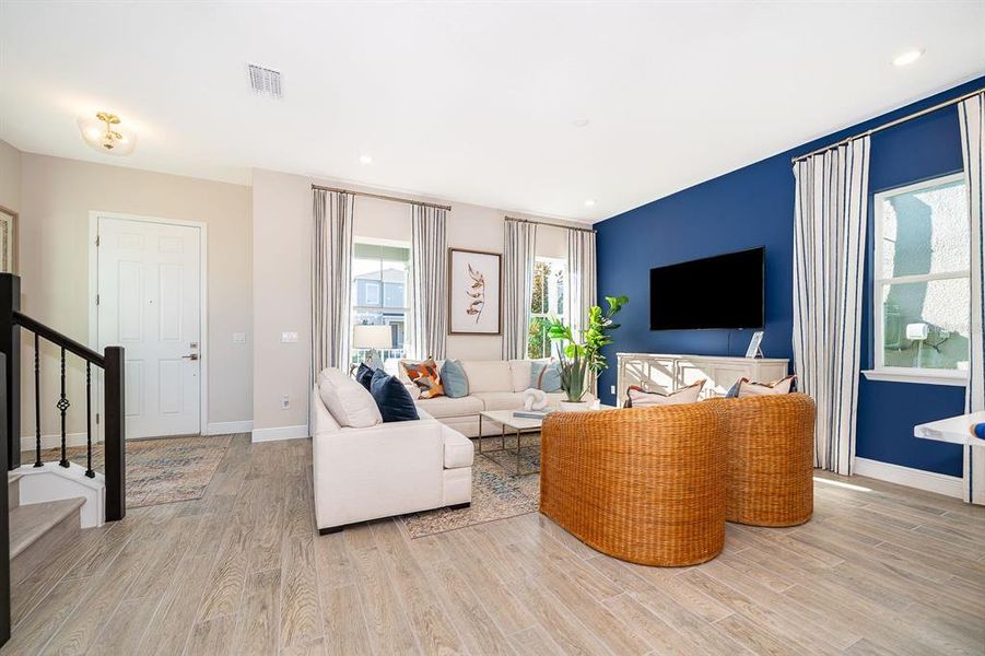 Furnished interior view inside a new home in Serenade at Ovation, Winter Garden (Image 7).