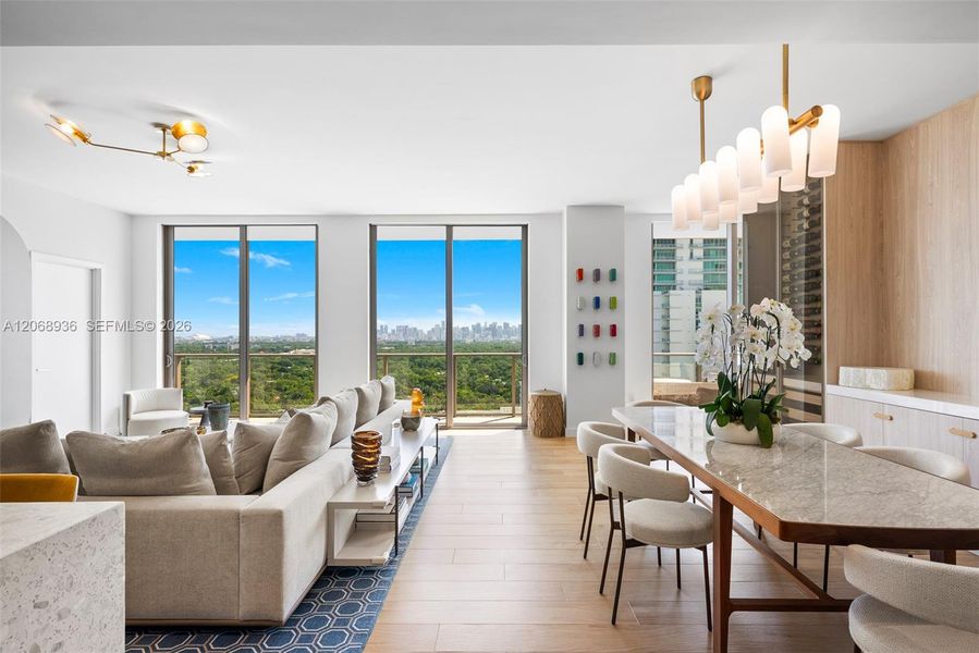 Furnished interior view inside a new home in Mr. C Residences, Miami (Image 8). Furnished interior view inside a new home in Mr. C Residences, Miami (Image 8).