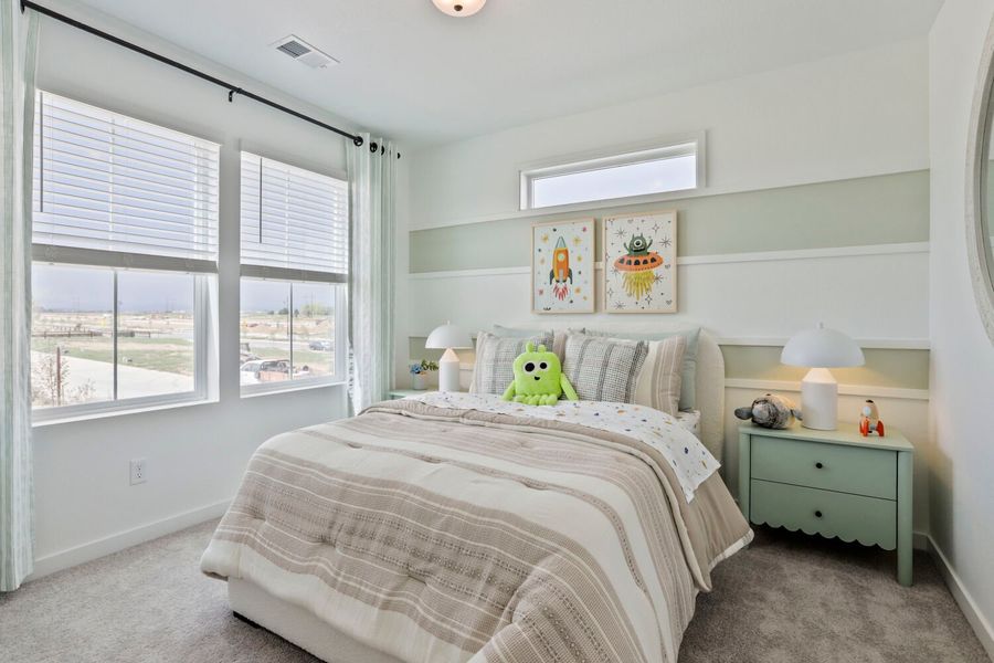 Representative furnished interior of a home built from the Novella Four by Brookfield Residential in Barefoot, Firestone (Image 14).