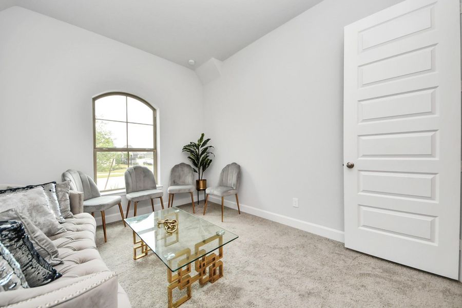 Furnished interior view inside a new home in Bridgeland, Cypress (Image 11). Furnished interior view inside a new home in Bridgeland, Cypress (Image 11).