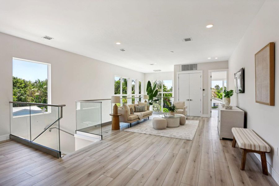 Furnished interior view inside a new home in , Delray Beach (Image 18). Furnished interior view inside a new home in , Delray Beach (Image 18).