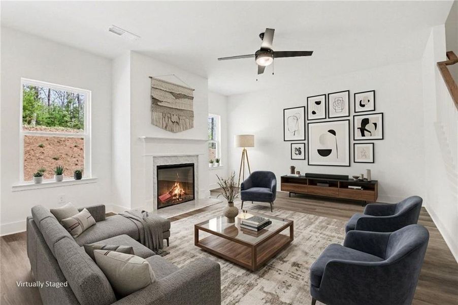 Furnished interior view inside a new home in Thunder Ridge, Dawsonville (Image 8).