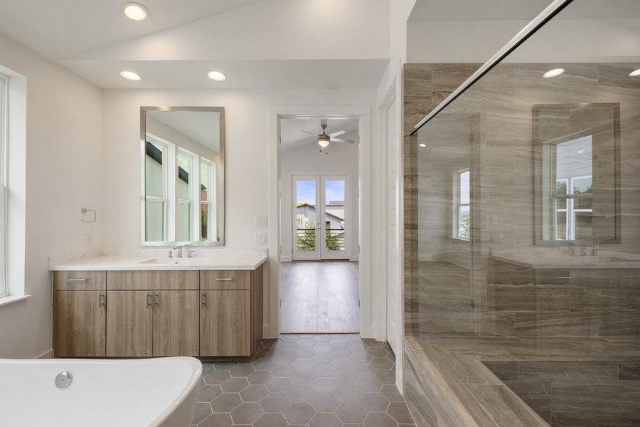Furnished interior view inside a new home in Agave, Austin (Image 14).