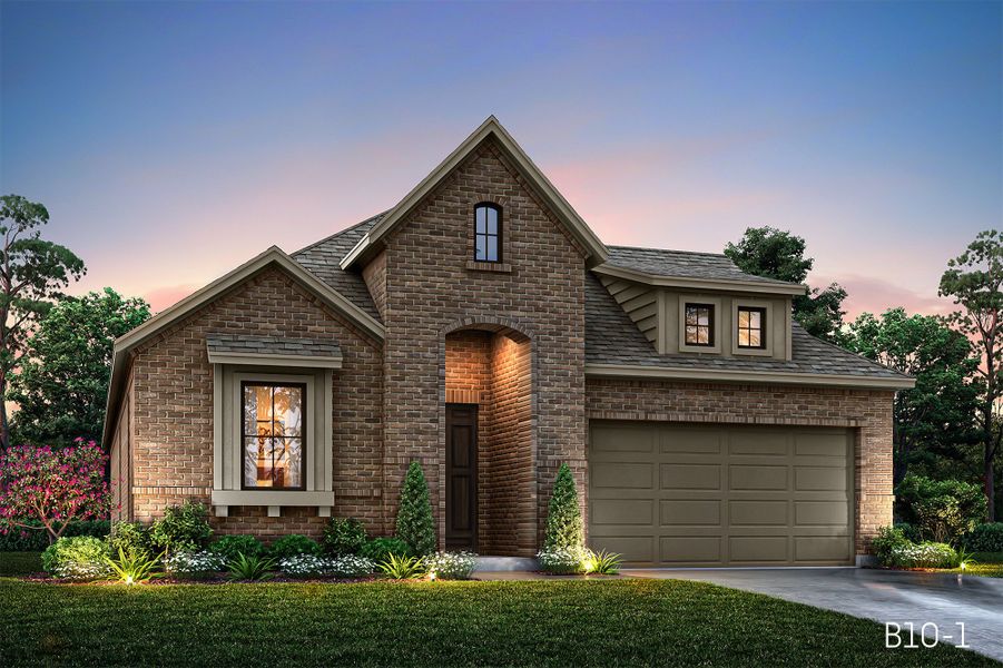 Representative exterior photo of a completed home built from the Sedona by John Houston Homes in The Oasis - Phase 1, Waxahachie, TX (Image 2).