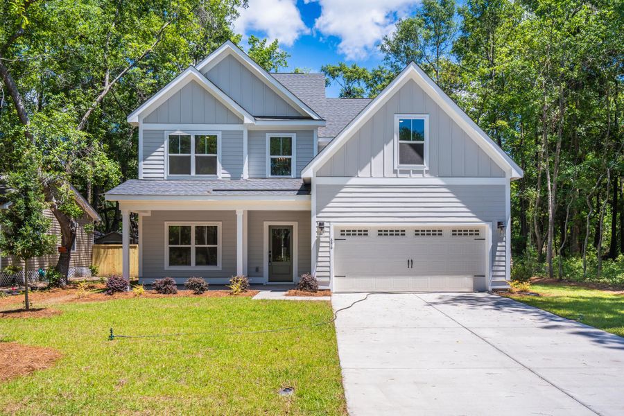 Front exterior of a new home in , Mount Pleasant, SC, highlighting curb appeal (Image 24). Front exterior of a new home in , Mount Pleasant, SC, highlighting curb appeal (Image 24).
