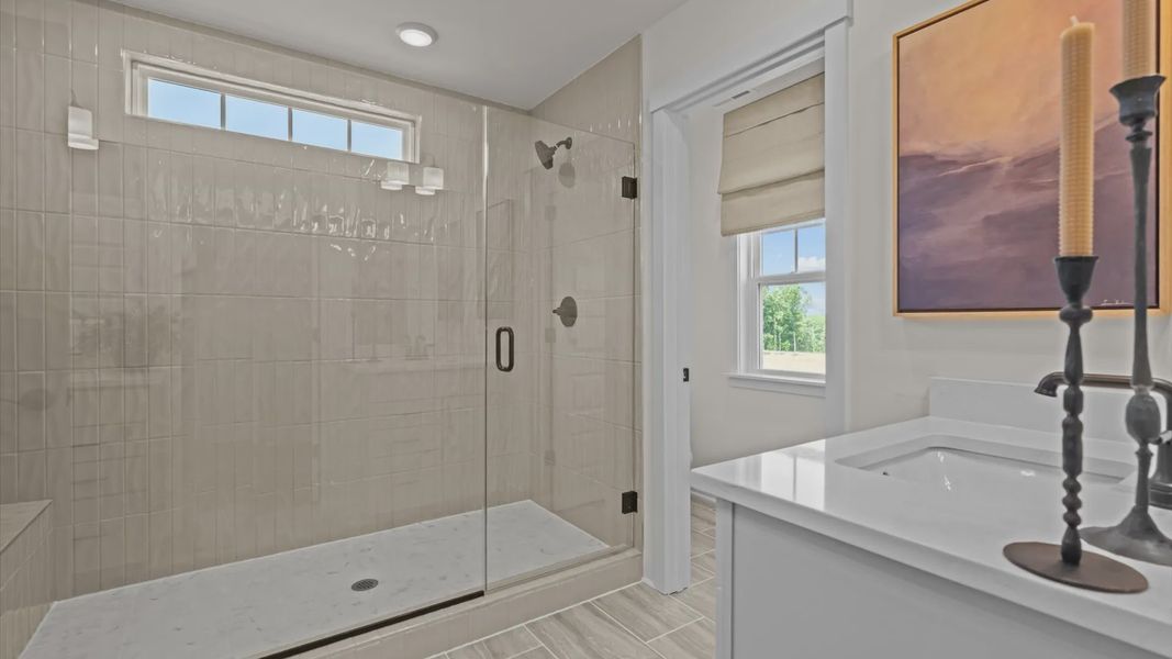 Representative furnished interior of a home built from the Beramont by DRB Homes in Station Pointe, Angier (Image 30).
