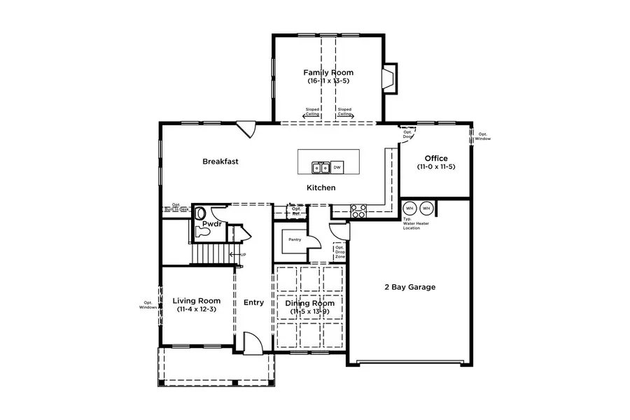 2D floor plan layout for the Stonefield by DRB Homes in Everson, Snellville, GA (Image 3). 2D floor plan layout for the Stonefield by DRB Homes in Everson, Snellville, GA (Image 3).