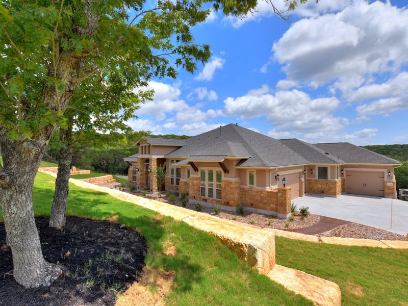 Representative exterior details of a home built from the San Simeon II by Giddens Homes in Clearwater Ranch, Liberty Hill (Image 38).