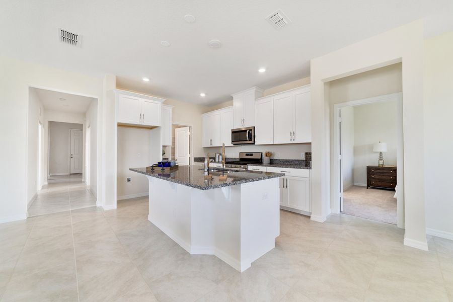 Representative furnished interior of a home built from the Cambridge by Beazer Homes in Estates at Lake Jesup, Sanford (Image 6). Representative furnished interior of a home built from the Cambridge by Beazer Homes in Estates at Lake Jesup, Sanford (Image 6).