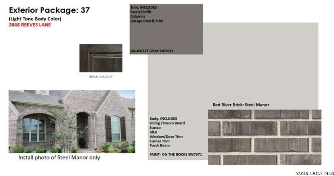 Sample of building materials used in homes in Homestead, Schertz (Image 5).
