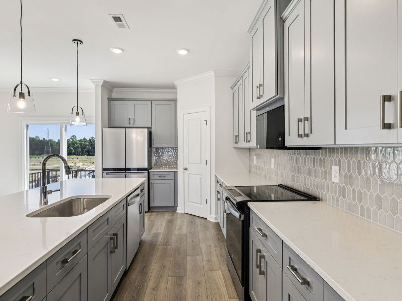 Furnished interior view inside a new home in Meadows at Wilson Farms - The Heights Series, Fort Mill (Image 4). Furnished interior view inside a new home in Meadows at Wilson Farms - The Heights Series, Fort Mill (Image 4).